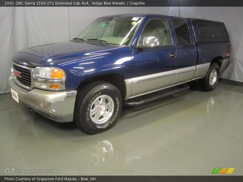 Indigo Blue Metallic / Graphite 2002 GMC Sierra 1500 Z71 Extended Cab 4x4