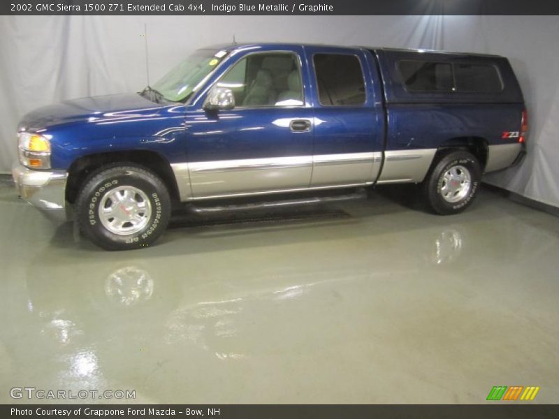 Indigo Blue Metallic / Graphite 2002 GMC Sierra 1500 Z71 Extended Cab 4x4