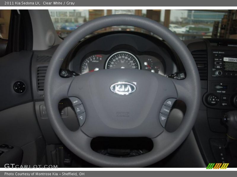 Clear White / Gray 2011 Kia Sedona LX