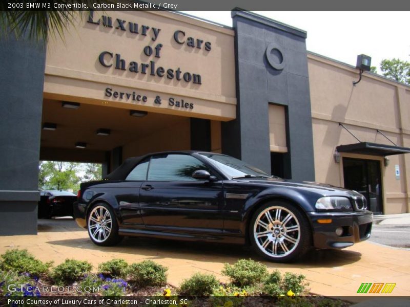 Carbon Black Metallic / Grey 2003 BMW M3 Convertible