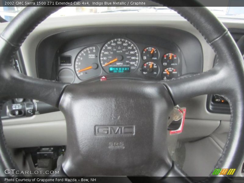Indigo Blue Metallic / Graphite 2002 GMC Sierra 1500 Z71 Extended Cab 4x4