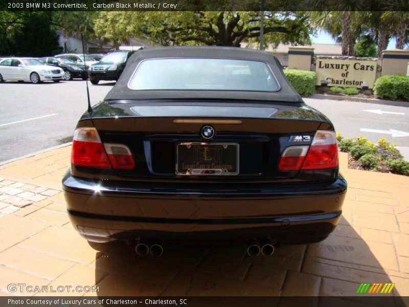 Carbon Black Metallic / Grey 2003 BMW M3 Convertible