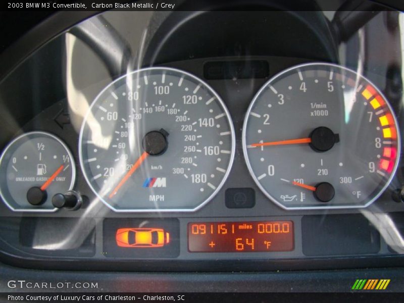 Carbon Black Metallic / Grey 2003 BMW M3 Convertible