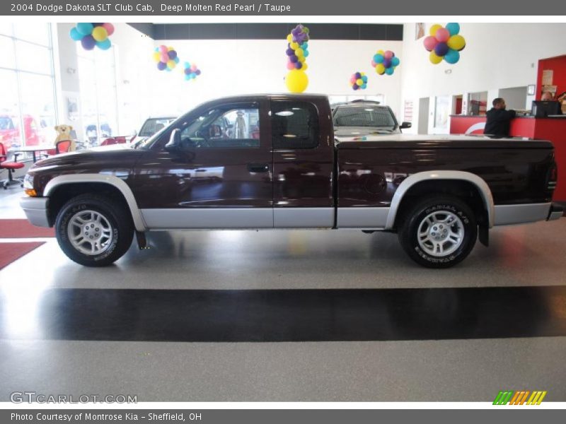 Deep Molten Red Pearl / Taupe 2004 Dodge Dakota SLT Club Cab