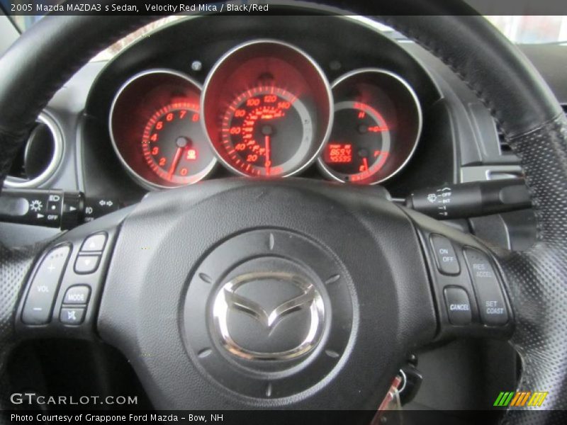 Velocity Red Mica / Black/Red 2005 Mazda MAZDA3 s Sedan