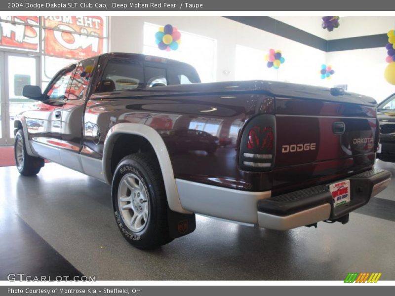 Deep Molten Red Pearl / Taupe 2004 Dodge Dakota SLT Club Cab