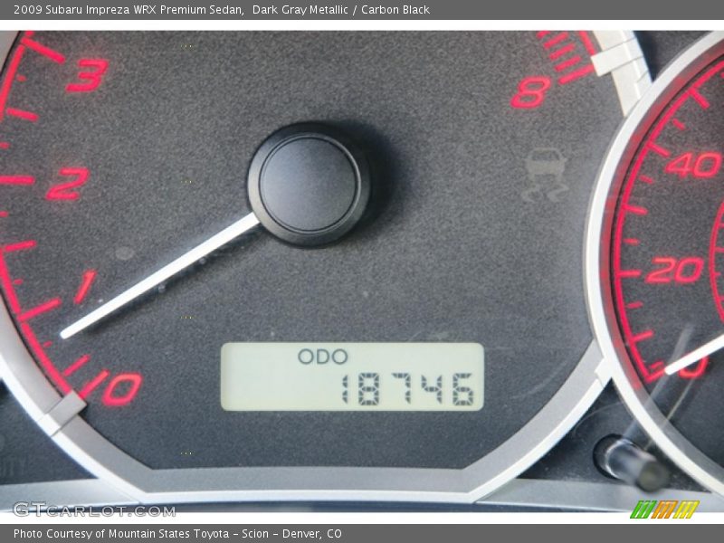 Dark Gray Metallic / Carbon Black 2009 Subaru Impreza WRX Premium Sedan
