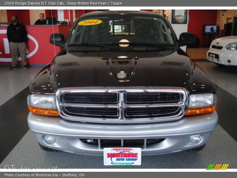 Deep Molten Red Pearl / Taupe 2004 Dodge Dakota SLT Club Cab