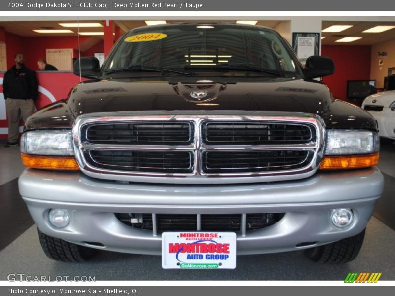 Deep Molten Red Pearl / Taupe 2004 Dodge Dakota SLT Club Cab