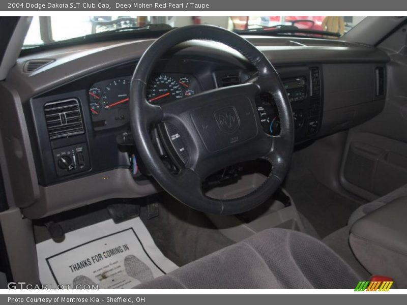 Deep Molten Red Pearl / Taupe 2004 Dodge Dakota SLT Club Cab