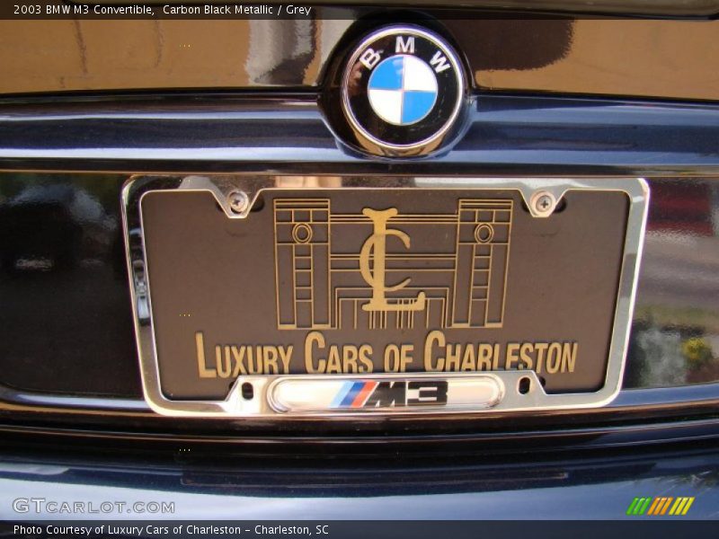 Carbon Black Metallic / Grey 2003 BMW M3 Convertible