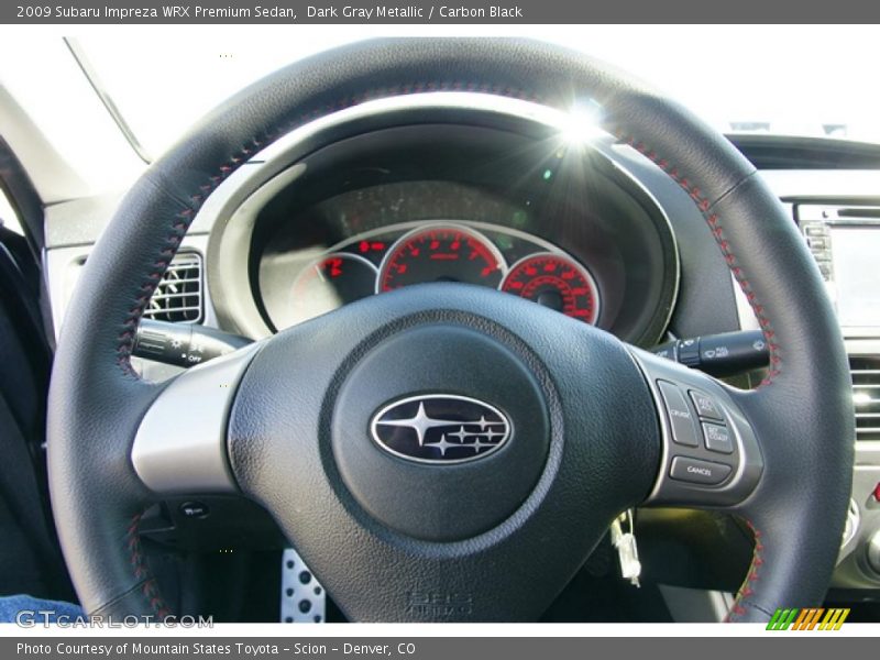 Dark Gray Metallic / Carbon Black 2009 Subaru Impreza WRX Premium Sedan