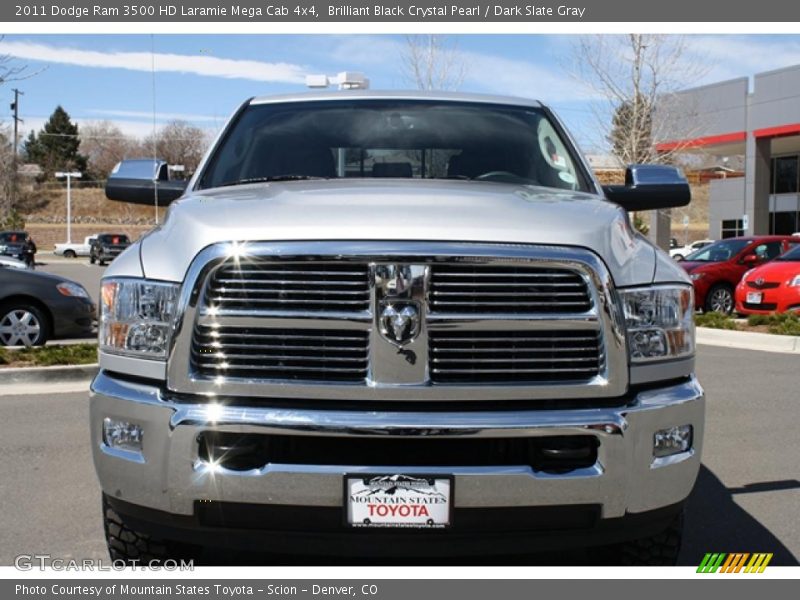 Brilliant Black Crystal Pearl / Dark Slate Gray 2011 Dodge Ram 3500 HD Laramie Mega Cab 4x4