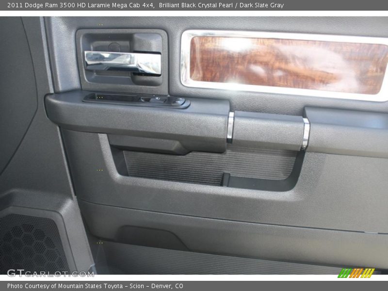 Brilliant Black Crystal Pearl / Dark Slate Gray 2011 Dodge Ram 3500 HD Laramie Mega Cab 4x4