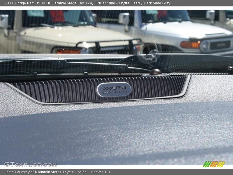Brilliant Black Crystal Pearl / Dark Slate Gray 2011 Dodge Ram 3500 HD Laramie Mega Cab 4x4