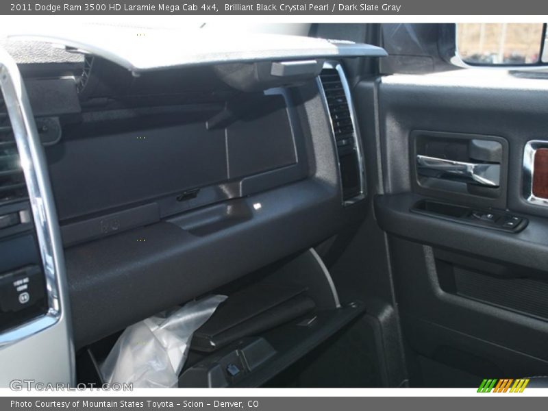 Brilliant Black Crystal Pearl / Dark Slate Gray 2011 Dodge Ram 3500 HD Laramie Mega Cab 4x4