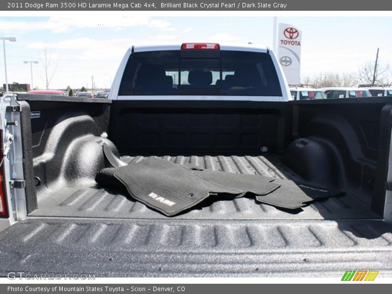 Brilliant Black Crystal Pearl / Dark Slate Gray 2011 Dodge Ram 3500 HD Laramie Mega Cab 4x4