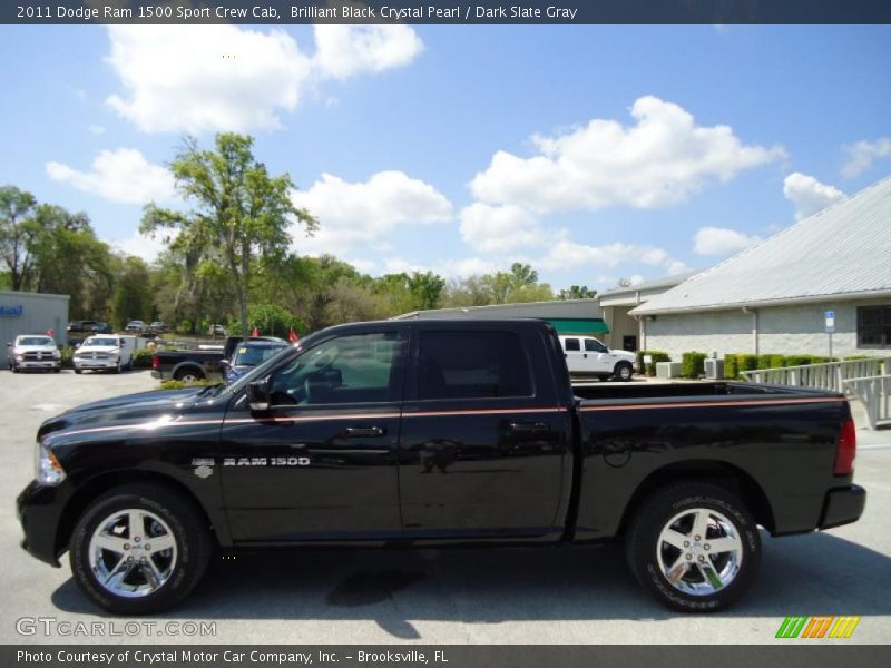 Brilliant Black Crystal Pearl / Dark Slate Gray 2011 Dodge Ram 1500 Sport Crew Cab