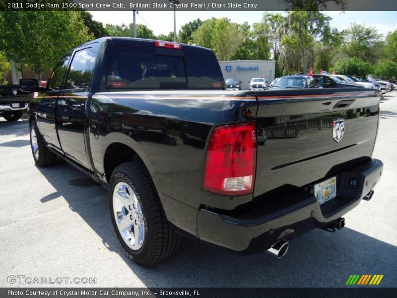 Brilliant Black Crystal Pearl / Dark Slate Gray 2011 Dodge Ram 1500 Sport Crew Cab