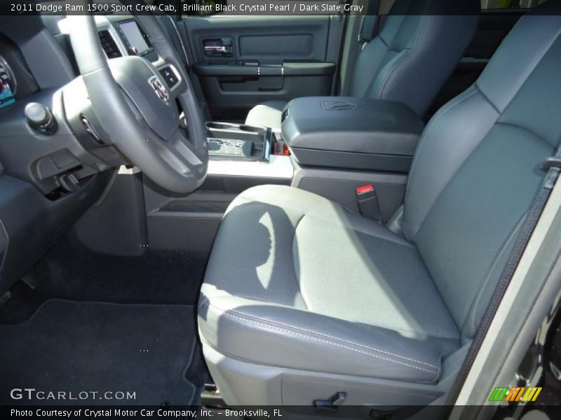 Brilliant Black Crystal Pearl / Dark Slate Gray 2011 Dodge Ram 1500 Sport Crew Cab