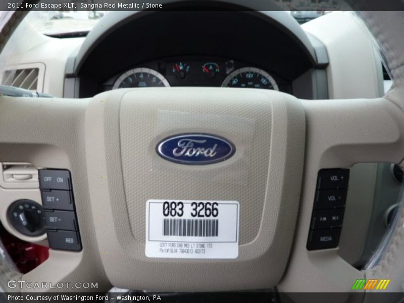 Sangria Red Metallic / Stone 2011 Ford Escape XLT