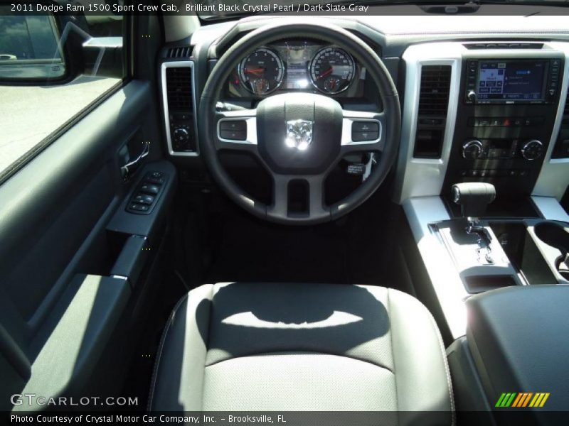 Brilliant Black Crystal Pearl / Dark Slate Gray 2011 Dodge Ram 1500 Sport Crew Cab