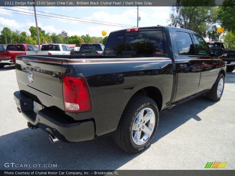Brilliant Black Crystal Pearl / Dark Slate Gray 2011 Dodge Ram 1500 Sport Crew Cab