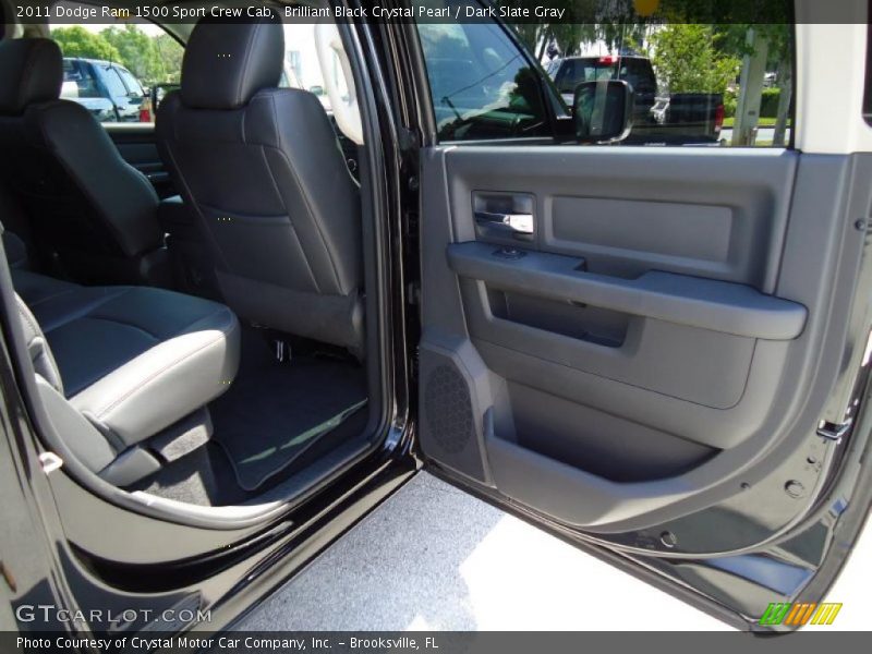 Brilliant Black Crystal Pearl / Dark Slate Gray 2011 Dodge Ram 1500 Sport Crew Cab