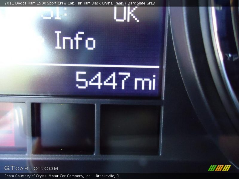 Brilliant Black Crystal Pearl / Dark Slate Gray 2011 Dodge Ram 1500 Sport Crew Cab