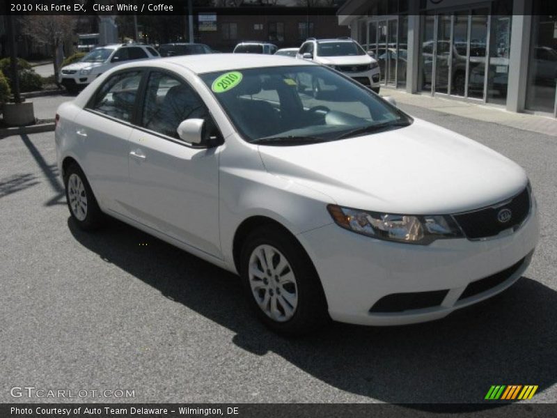 Clear White / Coffee 2010 Kia Forte EX