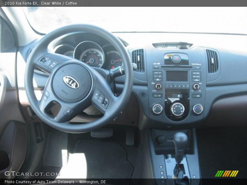 Clear White / Coffee 2010 Kia Forte EX
