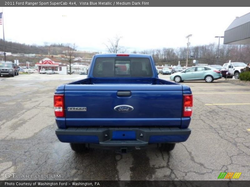Vista Blue Metallic / Medium Dark Flint 2011 Ford Ranger Sport SuperCab 4x4