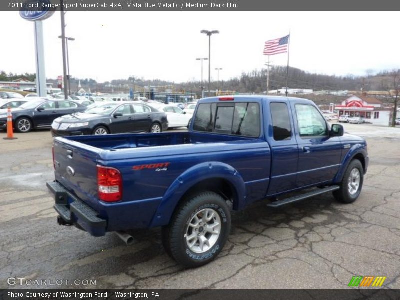 Vista Blue Metallic / Medium Dark Flint 2011 Ford Ranger Sport SuperCab 4x4