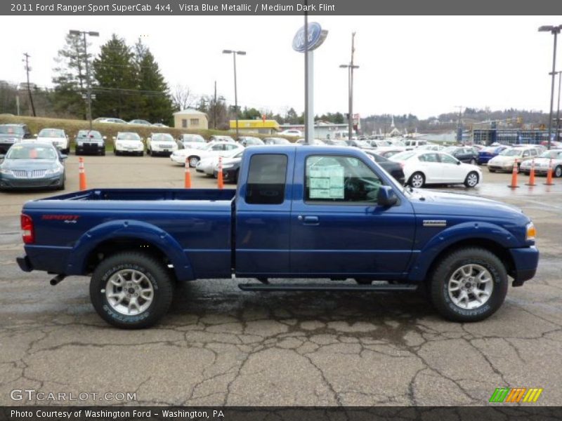Vista Blue Metallic / Medium Dark Flint 2011 Ford Ranger Sport SuperCab 4x4