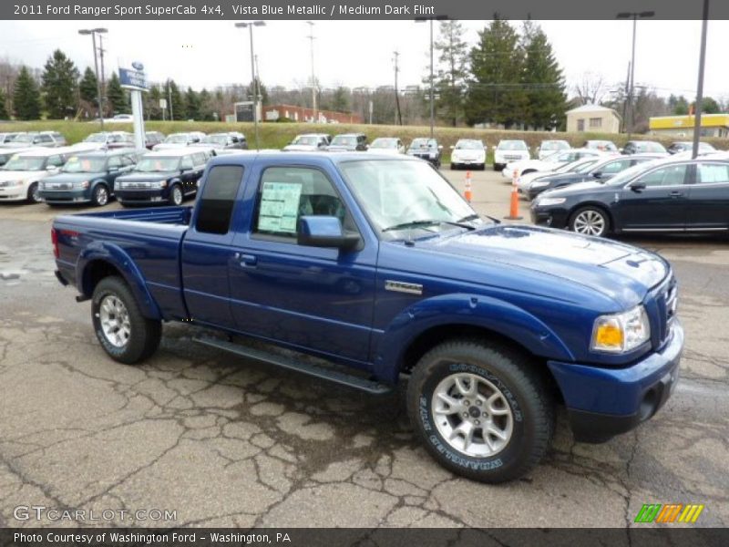 Vista Blue Metallic / Medium Dark Flint 2011 Ford Ranger Sport SuperCab 4x4