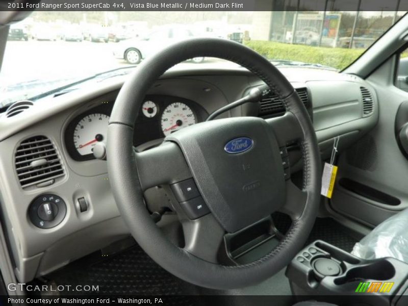 Vista Blue Metallic / Medium Dark Flint 2011 Ford Ranger Sport SuperCab 4x4