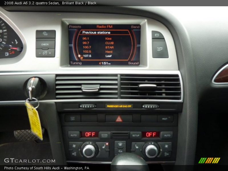 Brilliant Black / Black 2008 Audi A6 3.2 quattro Sedan