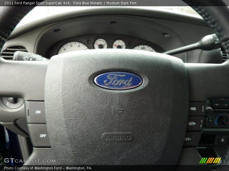 Vista Blue Metallic / Medium Dark Flint 2011 Ford Ranger Sport SuperCab 4x4