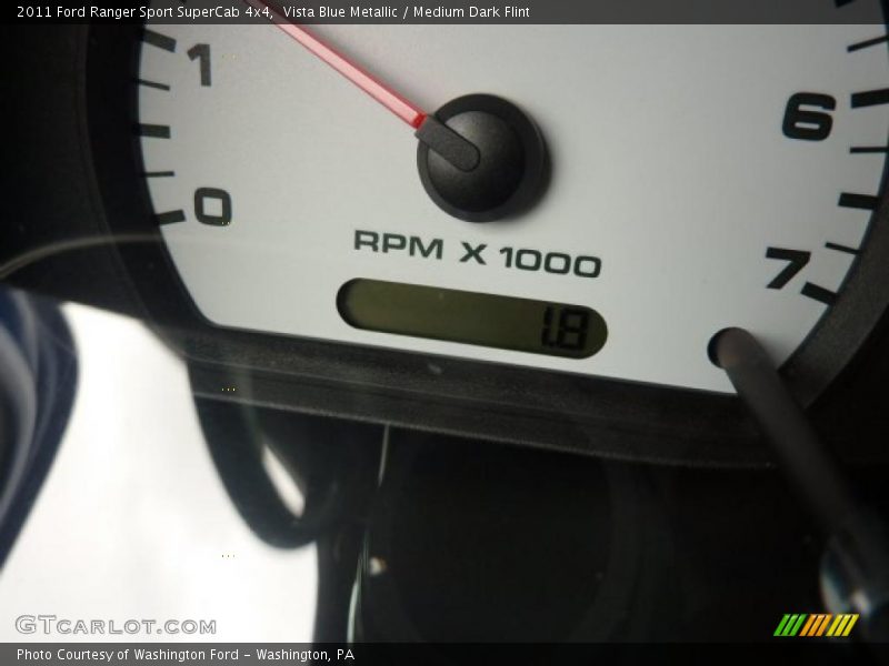 Vista Blue Metallic / Medium Dark Flint 2011 Ford Ranger Sport SuperCab 4x4