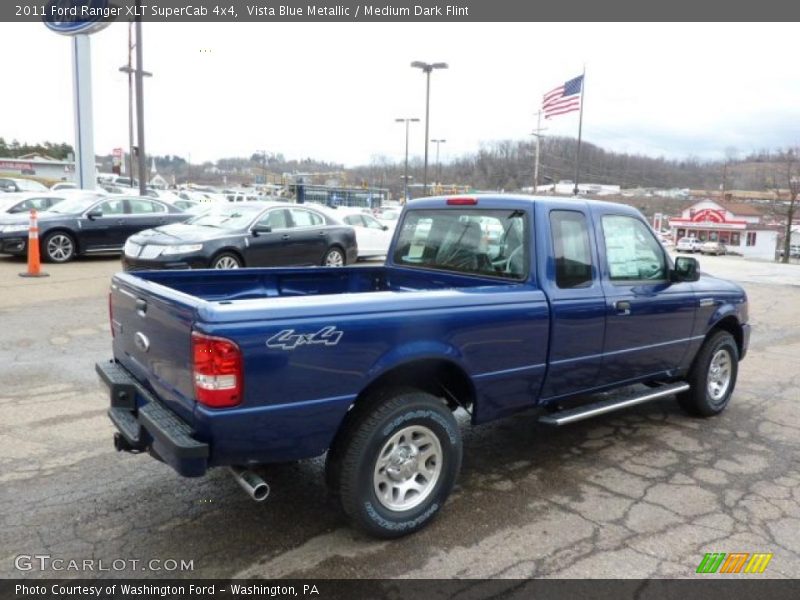 Vista Blue Metallic / Medium Dark Flint 2011 Ford Ranger XLT SuperCab 4x4