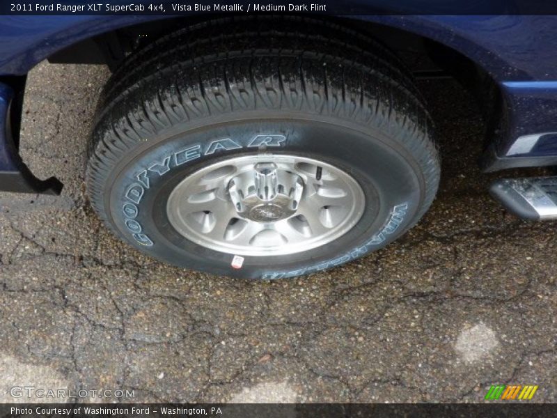Vista Blue Metallic / Medium Dark Flint 2011 Ford Ranger XLT SuperCab 4x4