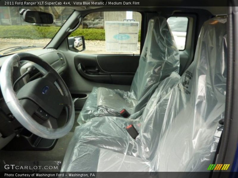 Vista Blue Metallic / Medium Dark Flint 2011 Ford Ranger XLT SuperCab 4x4