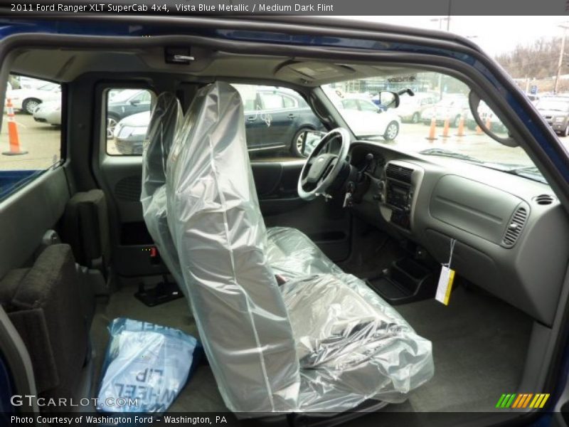 Vista Blue Metallic / Medium Dark Flint 2011 Ford Ranger XLT SuperCab 4x4
