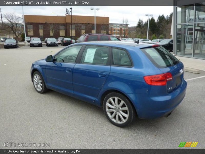 Aruba Blue Pearl Effect / Light Grey 2009 Audi A3 2.0T