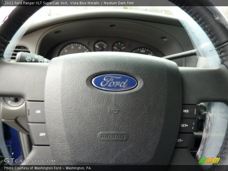 Vista Blue Metallic / Medium Dark Flint 2011 Ford Ranger XLT SuperCab 4x4