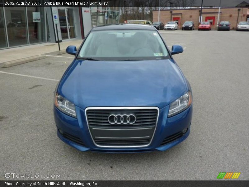 Aruba Blue Pearl Effect / Light Grey 2009 Audi A3 2.0T
