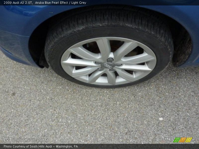 Aruba Blue Pearl Effect / Light Grey 2009 Audi A3 2.0T