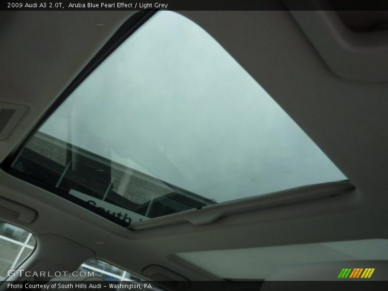 Aruba Blue Pearl Effect / Light Grey 2009 Audi A3 2.0T