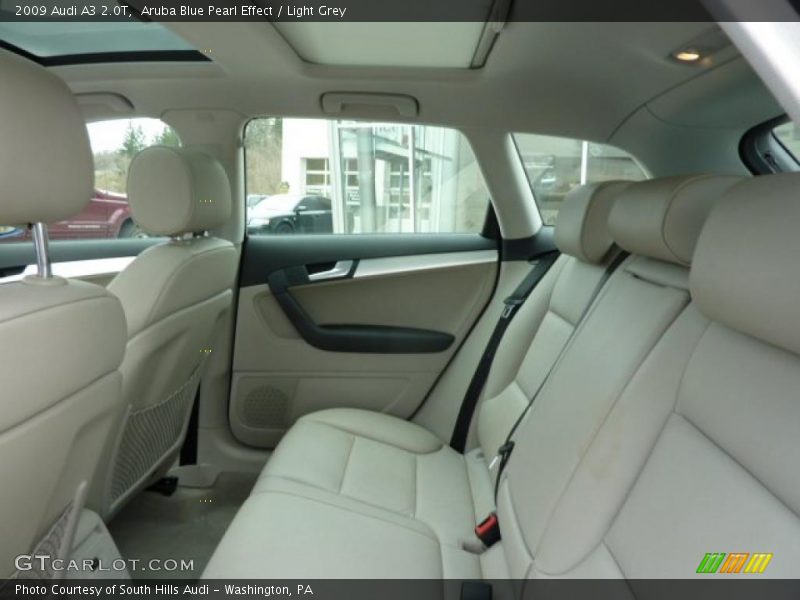 Aruba Blue Pearl Effect / Light Grey 2009 Audi A3 2.0T
