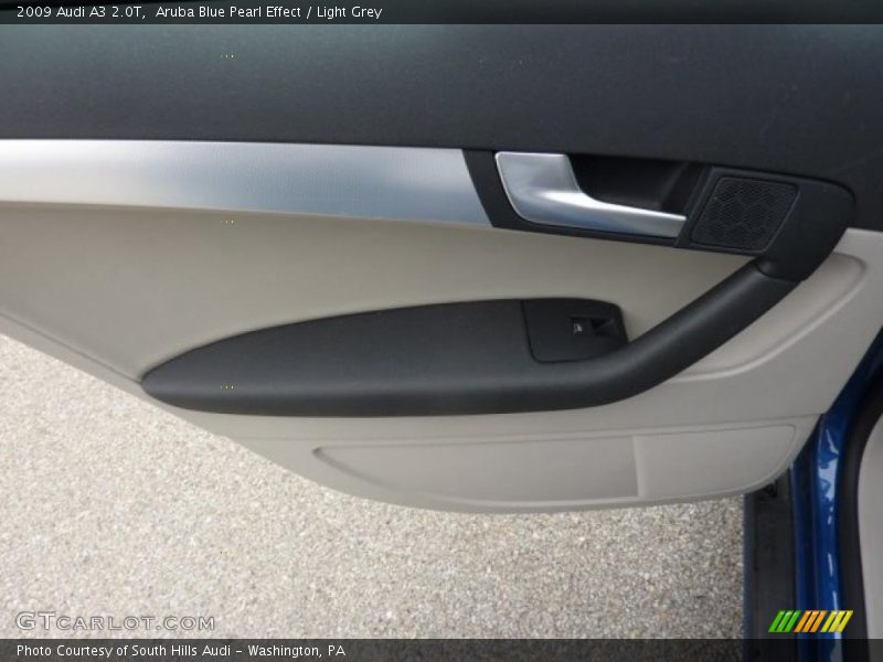 Aruba Blue Pearl Effect / Light Grey 2009 Audi A3 2.0T